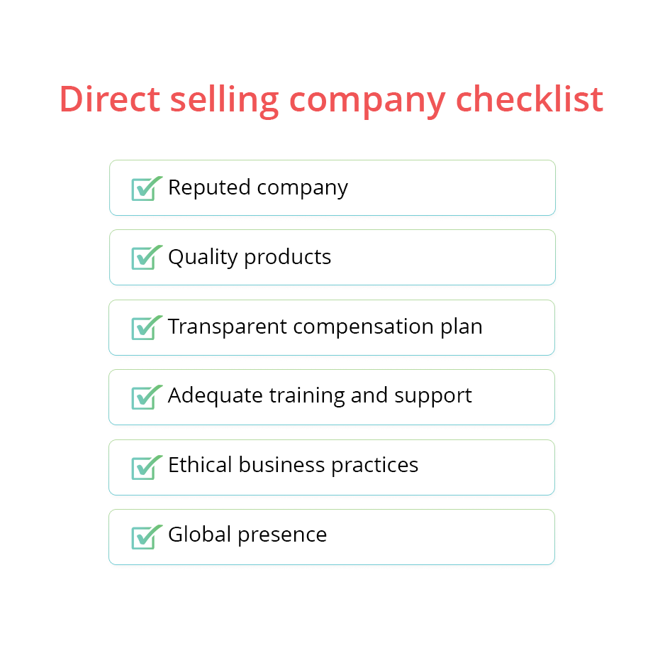 Direct selling company checklist
