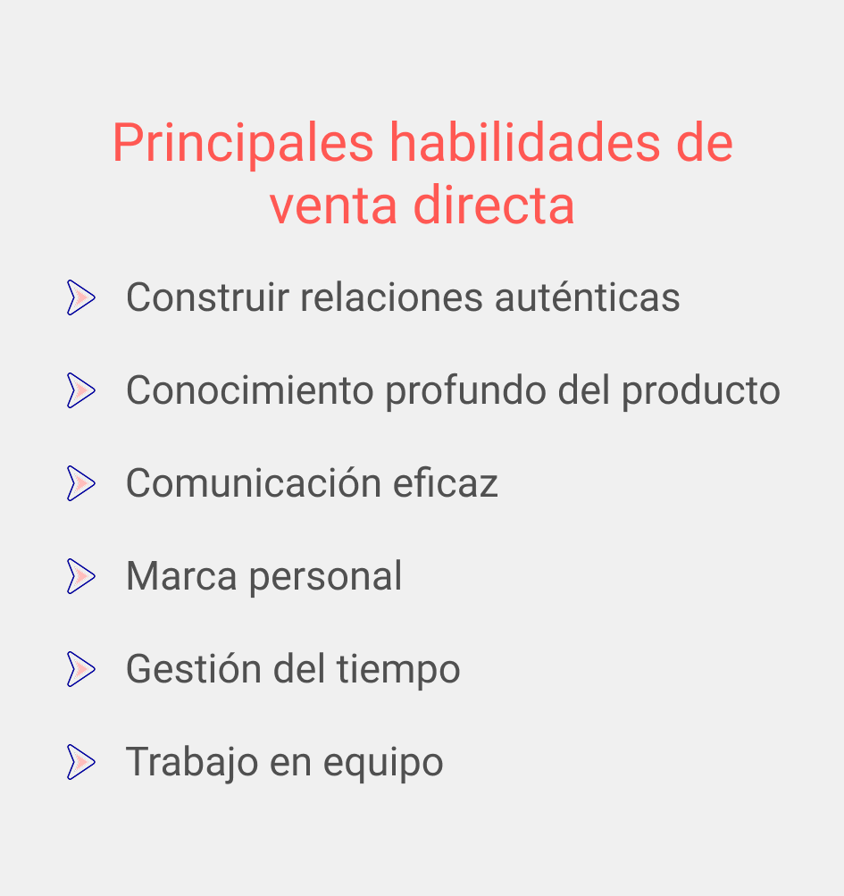 Principales habilidades en venta directa