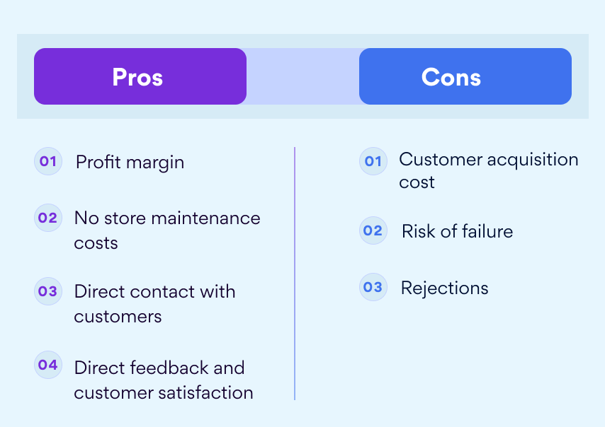 Pros and cons of direct selling